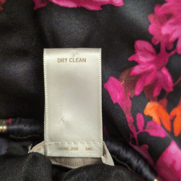 Cache Floral Sleeveless Halter Dress Womens Silk Blend Summer Y2K Size 2 - Picture 10 of 11